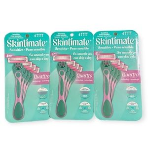 Schick Skintimate Sensitive Razors 4 Blades, 3 sets of 4